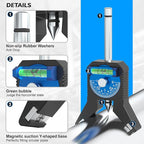 Pipe Center Finder, Pipe Marking Center Tool, Locate and Mark the Center of Pipes 0.8 Inches and Above, Y-shaped Base has Magnetic Design, Adjustable Dial Bubble Protractor without Tools