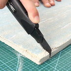 HAUTMEC 18mm Heavy Duty Utility Knife, Box Cutter with Double Lock Mechanism, Auto-Lock and Ratchet-Lock, SK2 Sharp Black Blade for Industrial or Construction Applications HT0136-KN