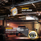 Rechargeable Work Light, 2Pack 1200LM Double-Sided Portable Work Lights with 8 Modes, Magnetic Inspection Light with 1/4" Tripod Mount, 360° Rotatable Stand for Car Repair, Garage, Emergency