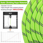 NTR 50FT Dog Long Leash with Swivel Lockable Hook and Comfortable Padded Handle, Dog Training Leash for Walking, Hunting, Camping, Backyard for Small Medium and Large Dogs Green