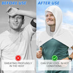 Cooling Hoodie Towels for Neck and Face, UPF 50 Sun Protection & Instant Cooling, Ice Towels for Hot Weather, Soft Breathable Towel for Sport, Work Out, Gym, Camping & More Activities