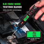 KAIWEETS 0.8V-100V DC Smart Automotive Test Light, Buzzer Circuit Tester with Sharp Probe, Bidirectional Voltage Tester with Flashlight, Electric Test Pen for Car Battery Polarity Continuity Fuses