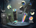 Snake Eye Tactical Heavy Duty Every Day Carry Folding Pocket Knife (Rainbow)