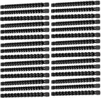 ALOANES 30 PC ABS Socket Organizer, 1/2 inch, 3/8 inch and 1/4 inch Drive Socket Rail Holders, Heavy Duty Socket Racks, Black Rails with Black Clips
