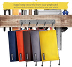 Canvas Tool Pouch Zipper Bag - 5 Pack Utility Bags Heavy Duty Metal Zippers Pouches with Carabiner, Multi Storage Organizer Clip on Tote Bags