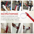 Strap Wrench/Adjustable Nylon Strap Pipe Wrenches 12" Aluminum handle Strap Opener Wrench for Dismantling Oil Filter，Nylon Strap Pipe Wrenchs for Use On Any Polished Pipe （Double nylon strap）