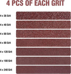 S SATC 1/2x18 Inch Sanding Belts 28 Pcs 4 each of 36/40/60/80/120/180/240 Assorted Grits Sanding Belt Long-Lasting Perfect for Woodworking, Metalworking, and More