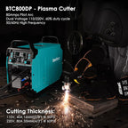 Plasma Cutter, [Pilot Arc] [Large LED Display] [Air Sensor] 80A bestarc Plasma Cutter Machine 110/220V Dual Voltage, 7/8 Inch Clean Cut 1.38 Inch Max Cut, Post Flow 2T/4T for Beginners DIY