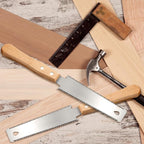 Gisafai 2 Pcs 6 Inch Small Woodworking Hand Saw Japanese Flush Cut Flexible Double Edge Tpi 17/14 Pull Woodworking Saw for Craft Mini Wood Handle Garden Trim for Hardwoods Softwoods DIY