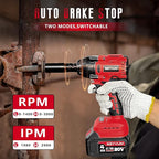 SEYVUM Impact Wrench,1/2" Impact Gun, Power Impact Driver Max Torque 320 Ft-lbs (430N.m), Cordless Impact Wrench with 20V Brushless Motor, 4.0Ah Li-ion Battery with Fast Charger, 4 Pcs Impact Sockets