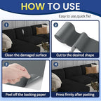 Self-Adhesive Canvas Repair Tape, 16" x 79" Waterproof Canvas Repair Patch, Fabric Patch Repairs Kit for Furniture, Tents, Sunbrellas, Boat Covers Awnings, Couches, Clothes, Bags Dark Gray