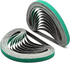 1/2" x 18" Zirconia Sanding Belts for Belt Sander, 40 Grit 1/2 x 18 Inch Sanding Belts for Air File Belt Sander, Woodworking, Metal Polishing, Derusting, 20-Pack