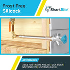 SharkBite 18 Inch Frost Free Sillcock, 1/2 x 3/4 Inch MHT, Push to Connect Brass Plumbing Fitting, PEX Pipe, Copper, CPVC, PE-RT, HDPE, 24638LF