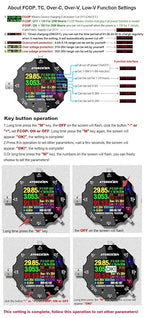 USB C Tester, 3 in 1 Type C DC5.5 USB Meter USB Load Color Screen IPS Digital Multimeter,Voltage,Current,Power,Resistance,Capacity Detector,with Clip Cable Support PD2.0/PD3.0,QC2.0/QC3.0