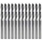 LU&MN 1/4" Solid Carbide Jobber Drill Bits with Straight Shank and 118° Point Angle, Made from K20 Tungsten Carbide,Applications: for Stainless Steel Alloy Metal, 12-Piece