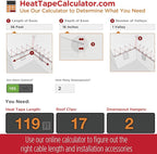 RADIANT SOLUTIONS HeatTapePro - Intelligent Commercial Grade Self-Regulating Heat Cable with GlowCap™ - 10 YR warranty - Ice Dam & Pipe Freeze Protection - 100 ft cable + 10 Ft Cord, 120V, 6 watts/Ft