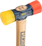 ESTWING Rubber Mallet - 12 oz Double-Face Hammer with Soft/Hard Tips & Hickory Wood Handle - DFH12