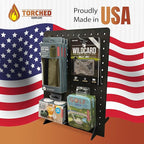 Torched Pegboard Display Stand for Jewelry, Craft Shows, Selling, Vendor Events, Tools, Peg Board Accessories Rack Organizer, Small 5.88" L x 4.3" W x 9.88" H, Ebony…
