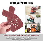 S SATC Mouse Sander Pads 50 PCS Mouse Detail Sander Sandpaper with Extra 3 Tips 60/80/120/150/240 Grits Assortment Mouse Sandpaper 5-1/4" x 3-3/4" 12 Holes