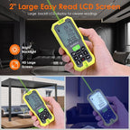 Laser Measure, 50M/165ft Digital Laser Distance Meter, ±2mm Accuracy Laser Measuring Tool, Tape Measure with Backlit LCD, Measuring Distance,Area,Volume,Pythagorean Mode for Indoor/Outdoor Use(Green)