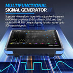 FNIRSI DPOS350P 4-in-1 Tablet Oscilloscope 350MHz, Spectrum Analyzer 200KHz - 350MHz, Frequency Response Analyzer DDS Generator, 2CH Handheld Oscilloscope 1 GSa/s, 7" Touch Screen Digital Phosphor