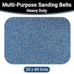 3x21 Inch Sanding Belts 20 Pcs 80 Grits Heavy Duty Belt Sander Zirconia Belt Sander Paper for Wood, Metal, Stainless Steel, Automotive, and Furniture