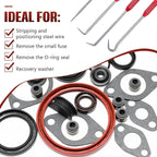 4 Pcs Hook and Pick Set Double Pointed Scribe Car Auto Oil Metal Pick O Ring Seal Puller Hooked Scriber Marking Tools for Carpenter Machinists Technicians, 9.06 Inches