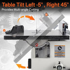 Band Saw, 10-Inch Bandsaw for Woodworking, 1515 & 3280 FPM Dual-Speed Bandsaw, 1/2 HP，120 V 5.3-Amp Motor, Band Saws with Double-Sided Fence Assembly, Steel Bandsaws with Miter Gauge