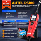 Autel PowerScan PS100 Automotive Circuit Tester 2.0, 12-24V Power Circuit Probe Tool, Auto Electrical Short Open Circuit Finder, AC/DC/Resistance/Component/Signal/Test Tool, w 20ft Extension Cable