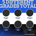 36PCS 6 inch Silicon Carbide Sanding Discs, Wet Dry Orbital Sander Hook and Loop Sandpaper 80 120 240 320 400 600 Grit, Best for Metal, Automotive Sanding