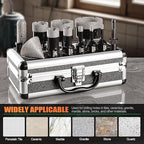 Diamond Hole Saw Kit Tile Drill Bits, 11 PCS Diamond Core Drill Bits Set 6/8/10/19/25/35/51/65mm+50mm Chamfer Saw +20mm Finger Bit+SDS Adapter Porcelain Hollow Drill Hole Saw for Ceramic, Granite