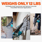 Berserker 1300W 12-Pound SDS-Max Demolition Jack Hammer, 1-9/16" 11-Amp Small Corded Electric Demo Chipping Hammer for Floor Tile Removal, Concrete Breaker with Carrying Case & 2 Chisels
