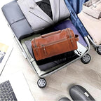 VC VINTAGE COUTURE Leather Toiletry Bag for Men Extra Large Leather Men's Toiletry Bag for Traveling Real Leather Dopp Kit for Men Leather Shaving Bag for Travel