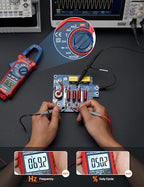 AstroAI Digital Clamp Meter Multimeter 4000 Counts Auto-ranging Amp Tester Measuring AC/DC Voltage & Current, Resistance, Capacitance, Frequency, Continuity, Live Wire Test, NCV Detection
