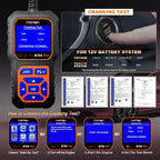 BT60 Pro Acclope Car Battery Tester with Cloud Printing 100-3000 CCA 6V 12V 24V AGM Lithium Gel Battery Checker Automotive Alternator Digital Analyzer Charging Cranking System Vehicles Truck Home-use