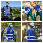 Safety Vest, Reflective High Visibility Construction Vest for Men, Work, Cycling, Runner, Surveyor, Volunteer, Road