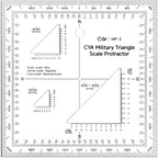 Zonon 5 Inch Military Map Protractor Military Style Utm/mgrs Coordinate Scale Map Perfectly Cut Land Navigation Protractor Maps Reading and Grid Coordinate Reader