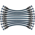 Cat8 Ethernet Cable 10 ft 10 Pack, High Speed 40Gbps 2000MHz, Braided, Blue, Compatible with Router, Modem, Laptop, PC, Gaming