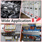 200 Pcs Insulated Fork Spade U-Type Wire Connectors, 22-16 AWG M4 Electrical Crimp Terminal, Stud Size #8 Size Red Butt Connectors