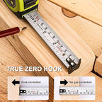 HAUTMEC Tape Measure 16ft with Dual Scale Metric and Imperial 1/8 Fractions Measuring Tape Compact Economical for Home DIY Renovations Crafting Quick Fixes HT0314-3PC
