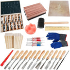 Wood Carving Kit, with Wooden Case, 25 Wood Carving Tools, Wood Carving Kit, Wood Carving Set, Wood Carving Tool Set, Wood Carving Kit for Beginners and Professionals, Carving Tools, 25 Piece Kit