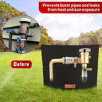 Redford Supply Co. Cold Snap (5°F) Backflow Preventer Insulation Cover, 30"W x 24"H, Pipe Insulation, Water Sprinkler Covers for Outside, Sprinkler Backflow Cover for Winter, Well Pump Bag (Black)
