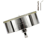 4-5/16inch | 110mm Diamond Hole Saw with Center Drill bit and Diamond-Coated Center Drill bit for Ceramic Glass Marble Fiberglass Granite and Porcelain Tiles by CENYB