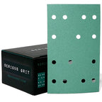 3" x 5" (80mm x 133mm) 14-Hole 120 Grit Sanding Sheets - Fits Festool RTS 400 & Mirka Deos 353 - Heavy-Duty Hook & Loop Film Abrasives - Sandpaper for Sheet Sanders - 50 Pack Box