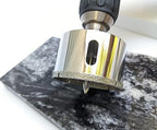 Drilax 2" Diamond Hole Saw | Removable Pilot Pin & Triangular 3/8" Shank | Wet Drilling for Ceramic, Porcelain, Tile, Quartz, Granite, Marble | Large Pipe & Drain Holes