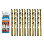 5/16 inch Cobalt Drill Bits (12Pcs), M35 HSS Metal Jobber Length Twist Drill Bit Set for Hard Metal, Stainless Steel, Iron, Copper, Aluminium, Brass, Plastic & Wood