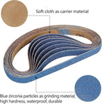 1/2 x 18 Inch Sanding Belts 120 Grit, 32PCS 1/2" x 18" Zirconia Sanding Belts for Belt Sander, 1/2 by 18 Inch Sanding Belts for Air Belt Sanders, Wood Working, Metal Polishing, Derusting, 32-Pack