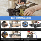 meite Siding Nailer, Pneumatic Siding Nail Gun Lightweight Air Coil Nail Gun with Safety Nose, Nail Depth and 360°Exhaust Adjustable, Compatible with 1-1/2" to 2-1/2" Coil Siding Nails (CN65S)