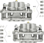 Torchbeam Front Brake Calipers Set for Lexus RX350 2010-2015, Toyota Highlander 2008-2013, Lexus NX300 2018-2021, Lexus NX200t 2015-2017, Front Left and Front Right Calipers Replace # 19B3352+19B3353