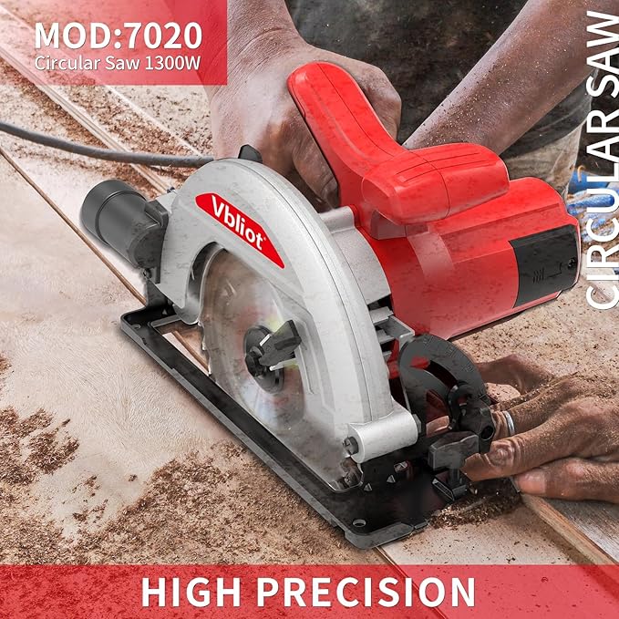 VBLIOT-11 Amp Circular Saws 7-1/4 5500rpm Woodworkers Ensure a Smooth Cutting Experience Explore the Circular Saws for Crafting and Home Improvement for DIY stone cutting saw Tile Saw (185mm)